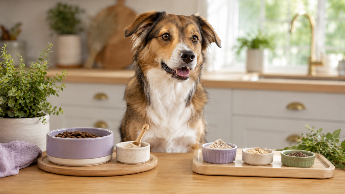 All-in-One vs Single Dog Supplements: Which Is Better? featured image with dog feeding routine