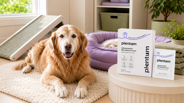 Plentum blog hero for Best Supplements for Senior Dogs in 2026: Vet-Recommended