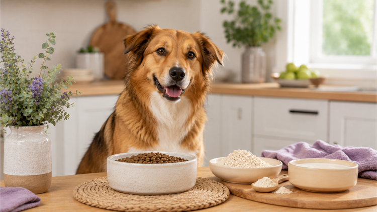 Colostrum for Dogs: Benefits for Gut & Immune Health featured image with dog feeding routine
