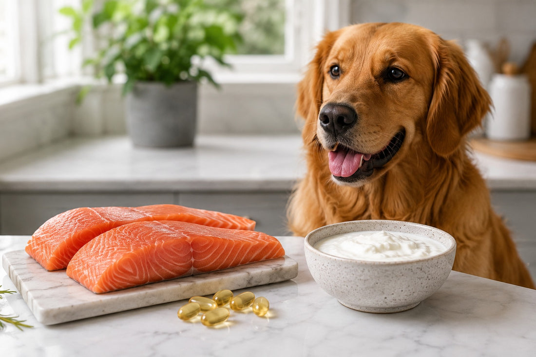 Omega-3 sources and probiotic foods for dog skin