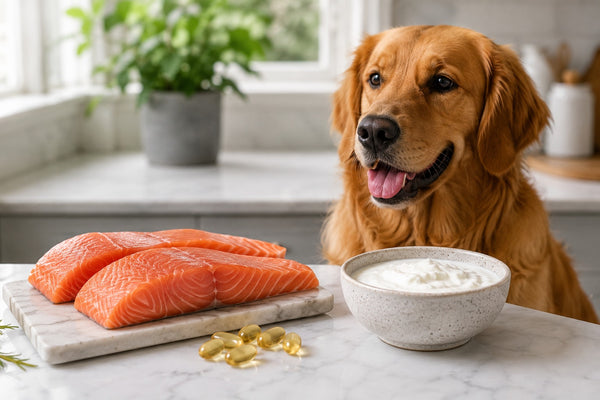 Omega-3 sources and probiotic foods for dog skin