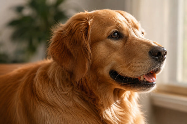 Close-up of a healthy dog coat and skin