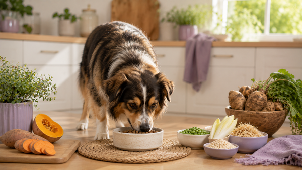 Inulin & Prebiotic Fiber for Dogs: Why It Matters featured image with dog feeding routine