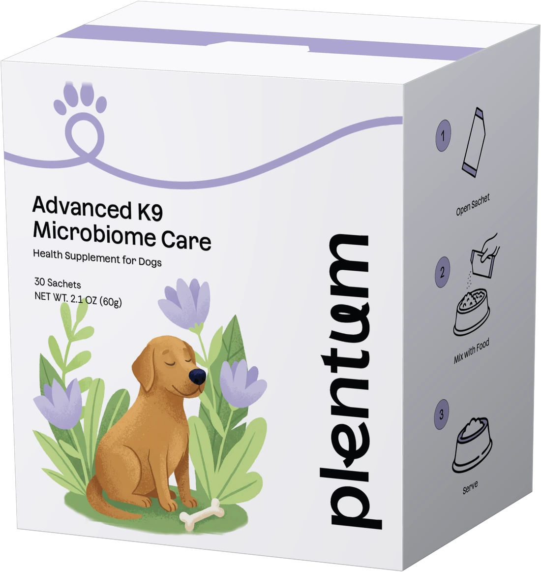 Plentum Advanced K9 Microbiome Care box of 30 sachets